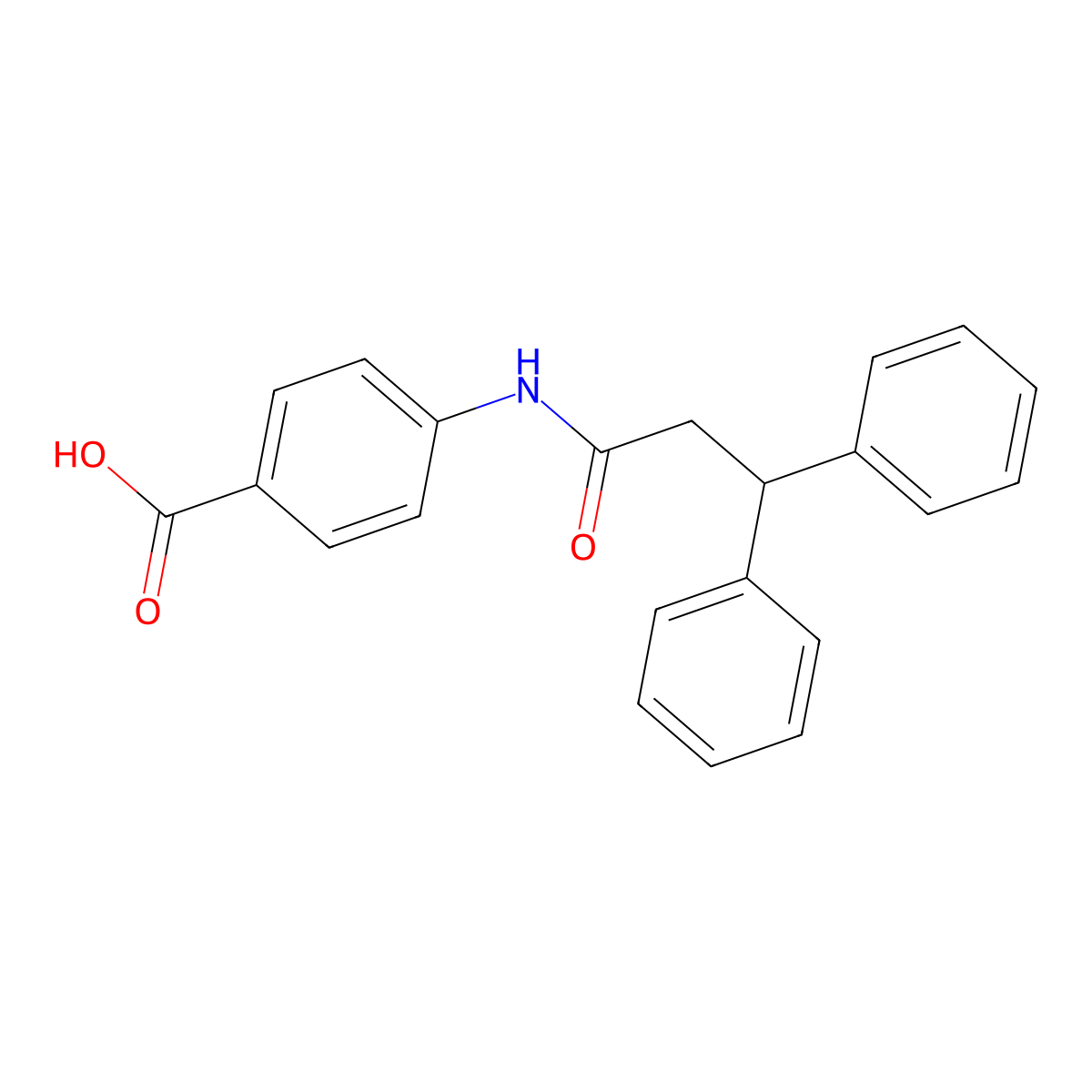 4-(3,3-diphenylpropanoylamino)benzoic Acid molecular structure, CAS 694462-47-0