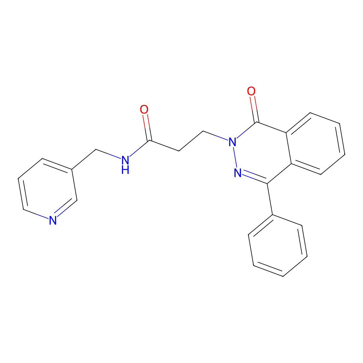 3-(1-oxo-4-phenylphthalazin-2(1H)-yl)-N-(pyridin-3-ylmethyl)propanamide molecular structure, CAS 694463-13-3