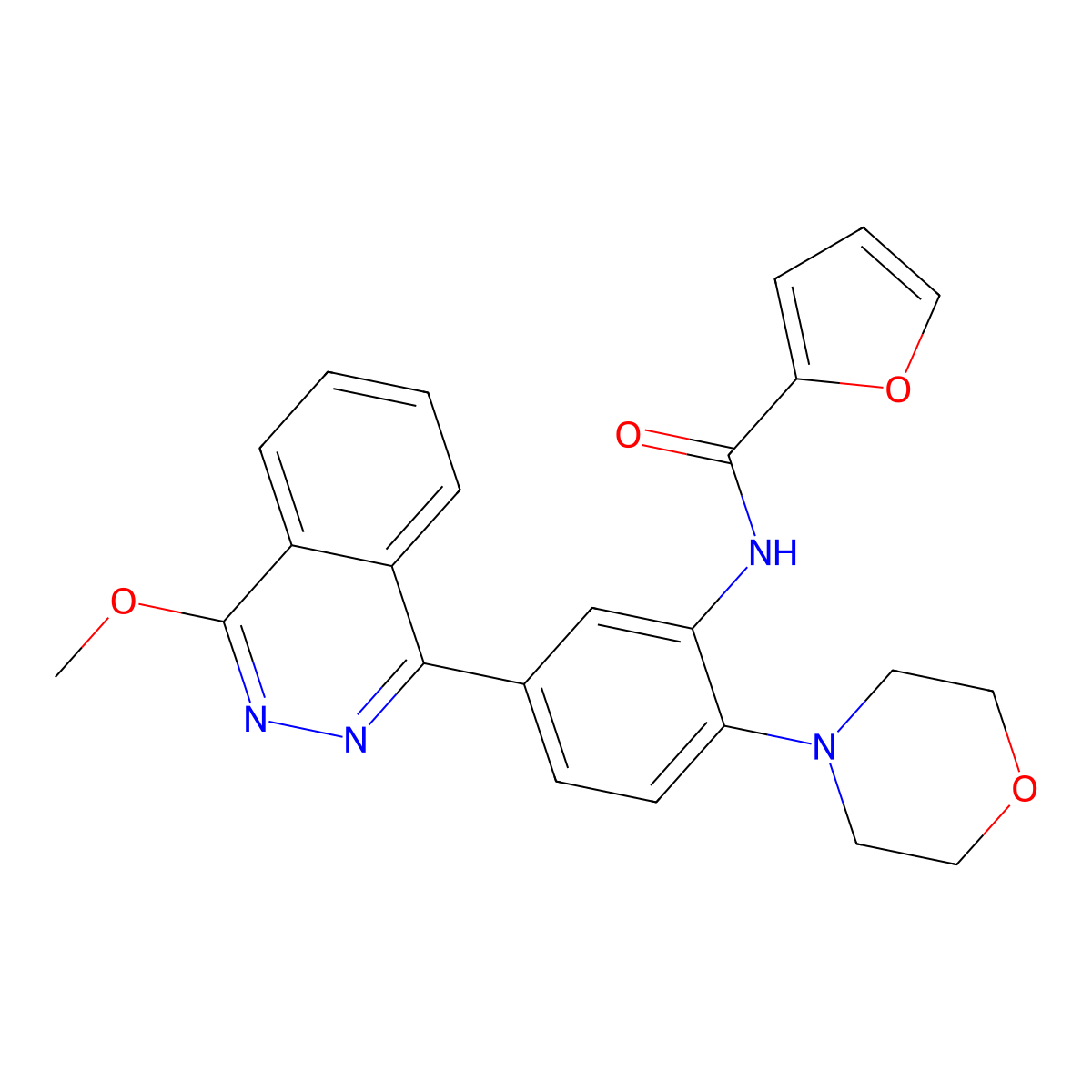 N-[5-(4-methoxy-1-phthalazinyl)-2-(4-morpholinyl)phenyl]-2-furamide molecular structure, CAS 694463-80-4