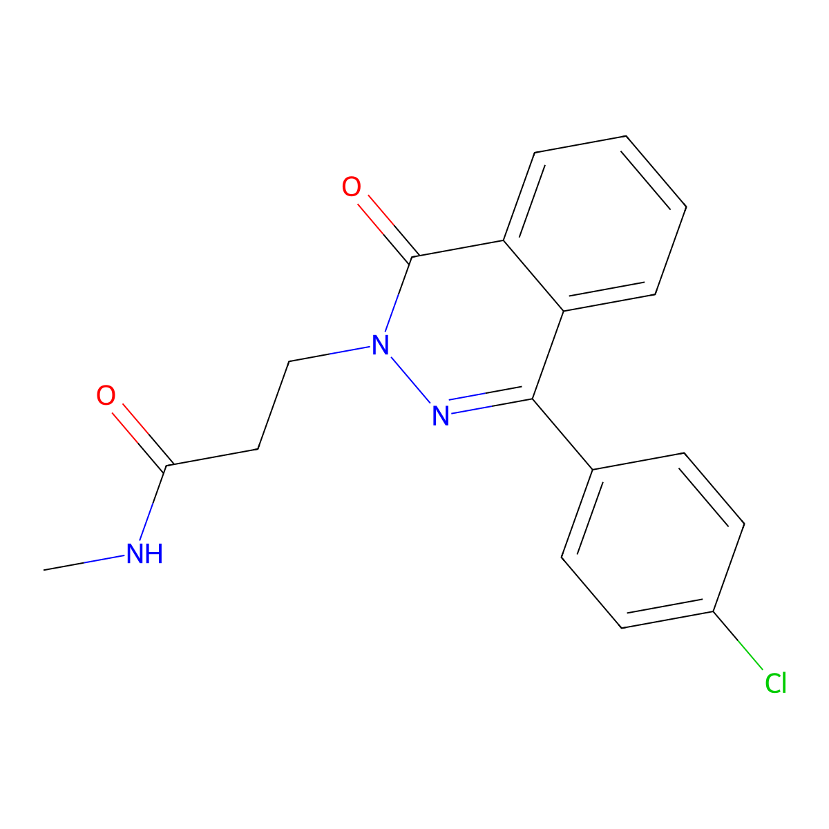3-[4-(4-chlorophenyl)-1-oxophthalazin-2-yl]-N-methylpropanamide molecular structure, CAS 694463-91-7