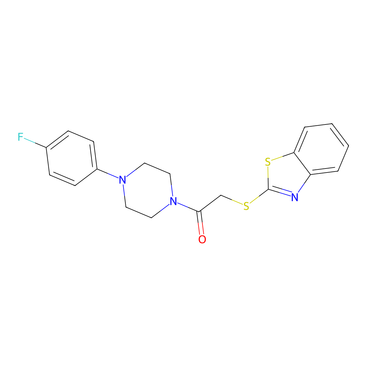 2-(1,3-Benzothiazol-2-ylsulfanyl)-1-[4-(4-fluorophenyl)piperazin-1-yl]ethanone molecular structure, CAS 694463-93-9