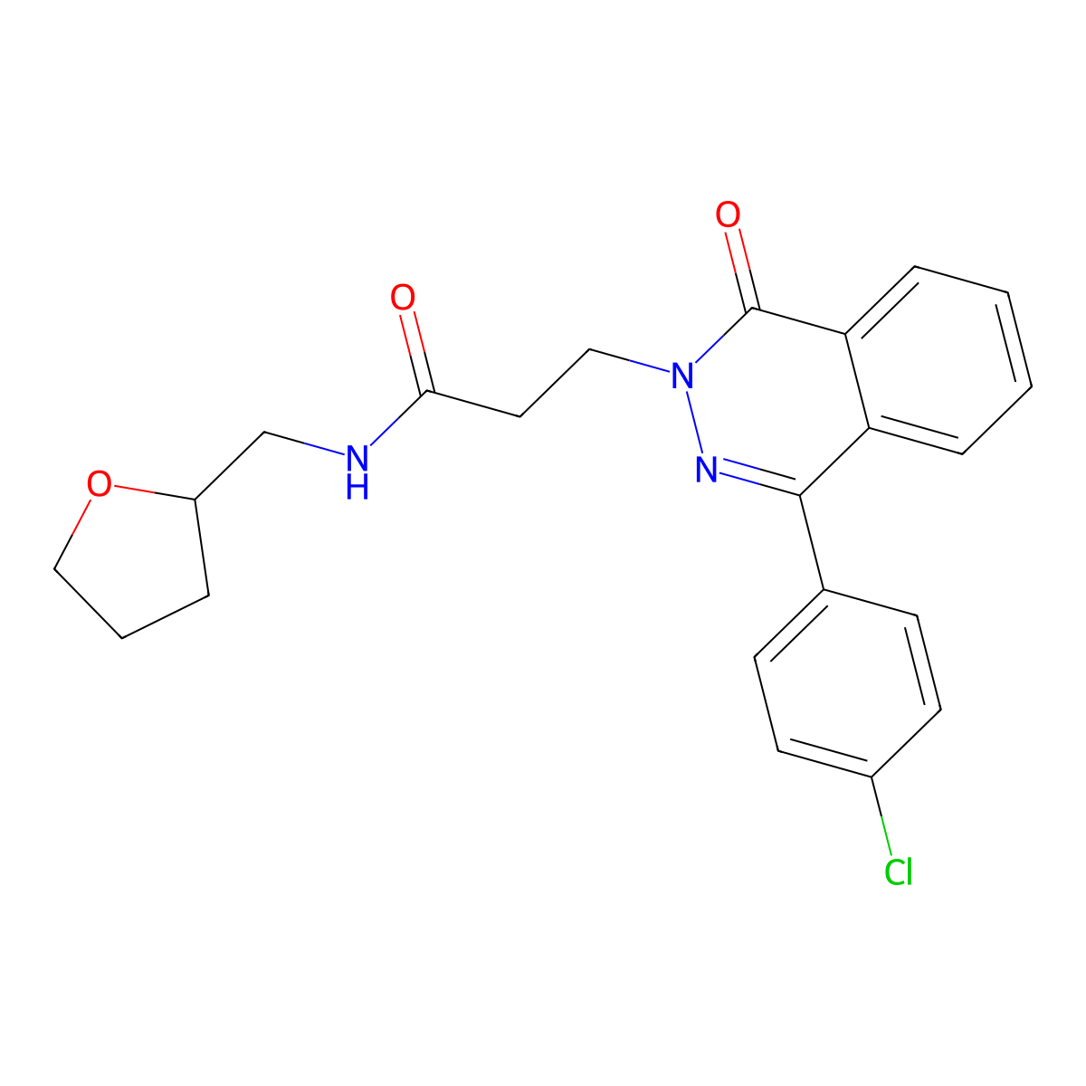 3-[4-(4-chlorophenyl)-1-oxophthalazin-2-yl]-N-(oxolan-2-ylmethyl)propanamide molecular structure, CAS 694463-94-0