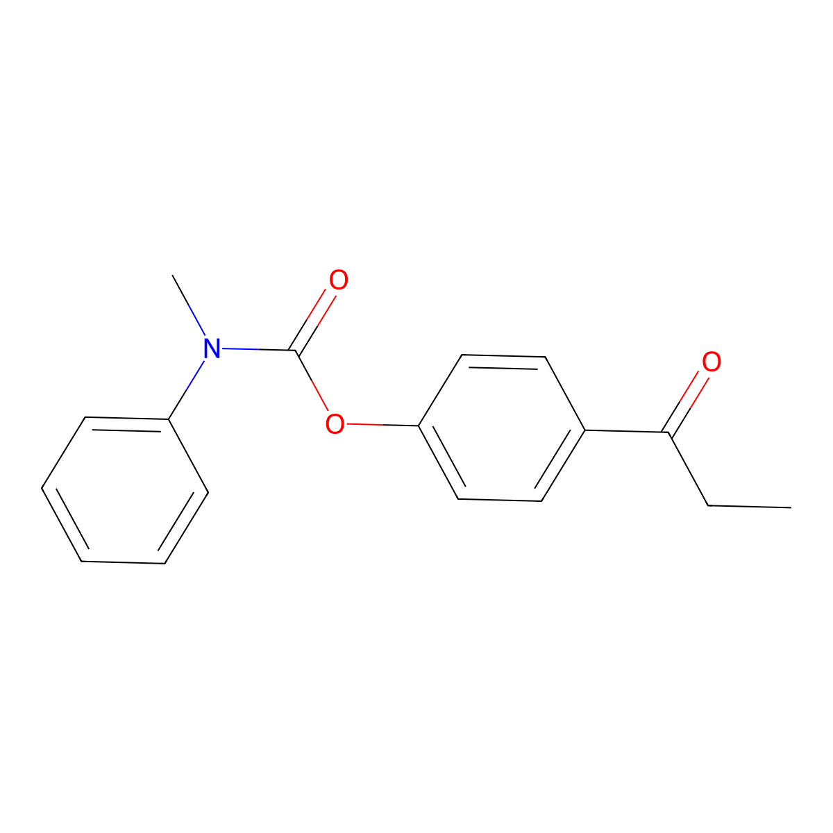 4-Propionylphenyl methyl(phenyl)carbamate molecular structure, CAS 694464-08-9