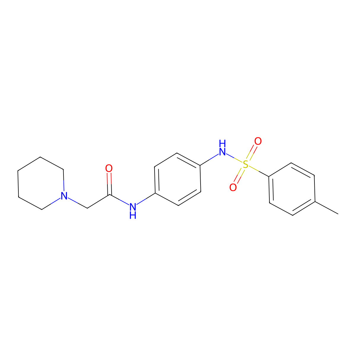 N-[4-[(4-methylphenyl)sulfonylamino]phenyl]-2-piperidin-1-ylacetamide molecular structure, CAS 694465-54-8