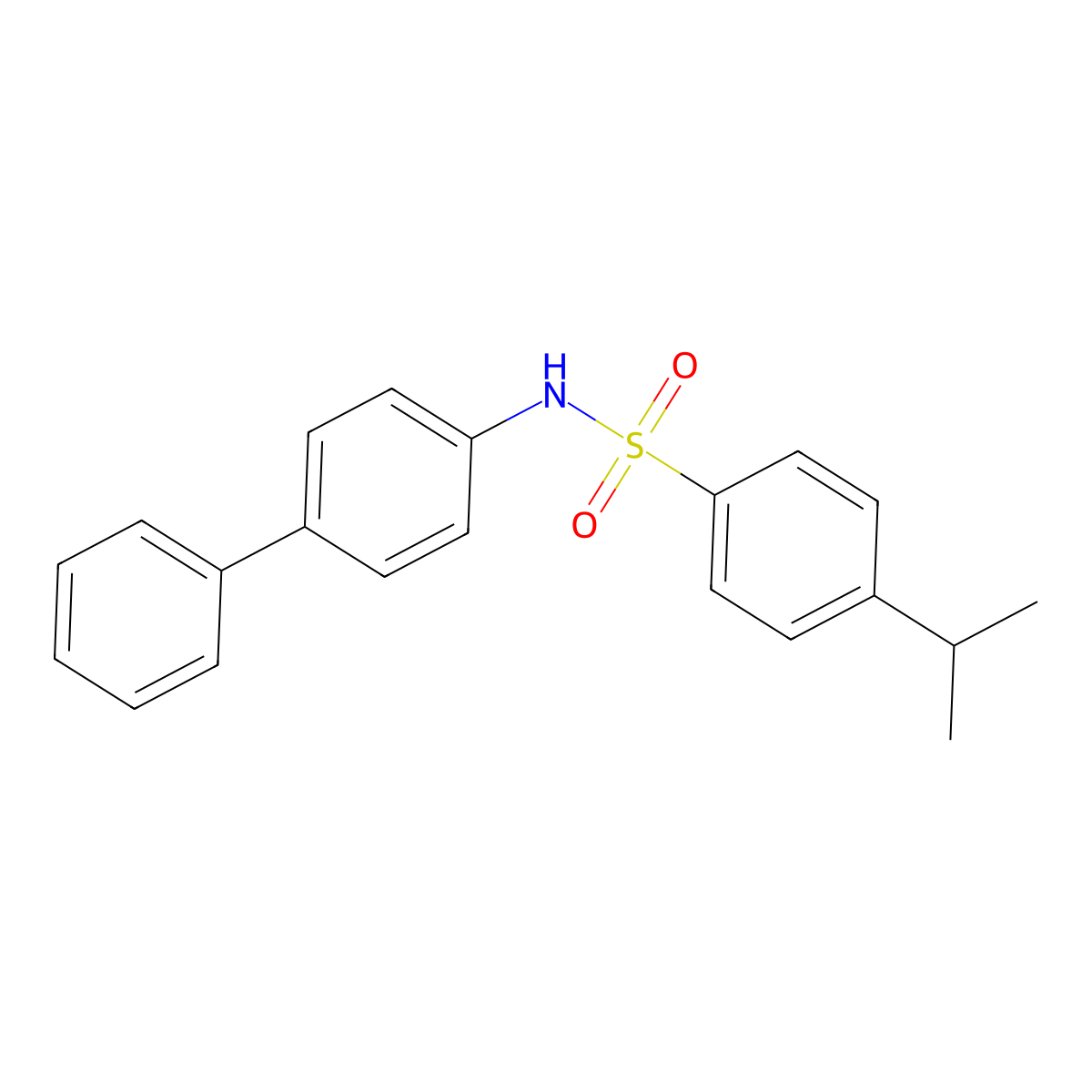 N-(4-phenylphenyl)-4-propan-2-ylbenzenesulfonamide molecular structure, CAS 694465-91-3