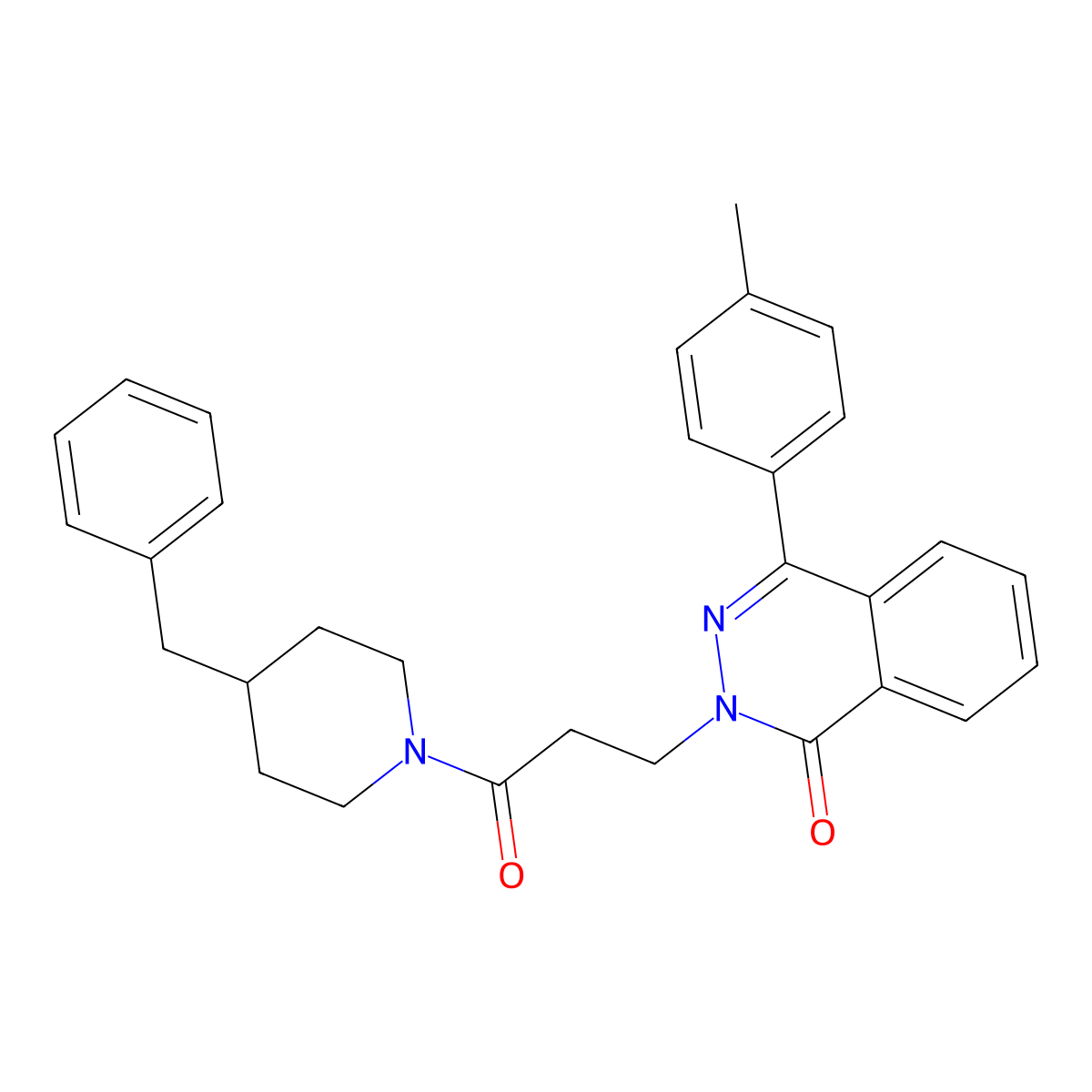 2-[3-(4-Benzylpiperidin-1-yl)-3-oxopropyl]-4-(4-methylphenyl)phthalazin-1-one molecular structure, CAS 694466-72-3
