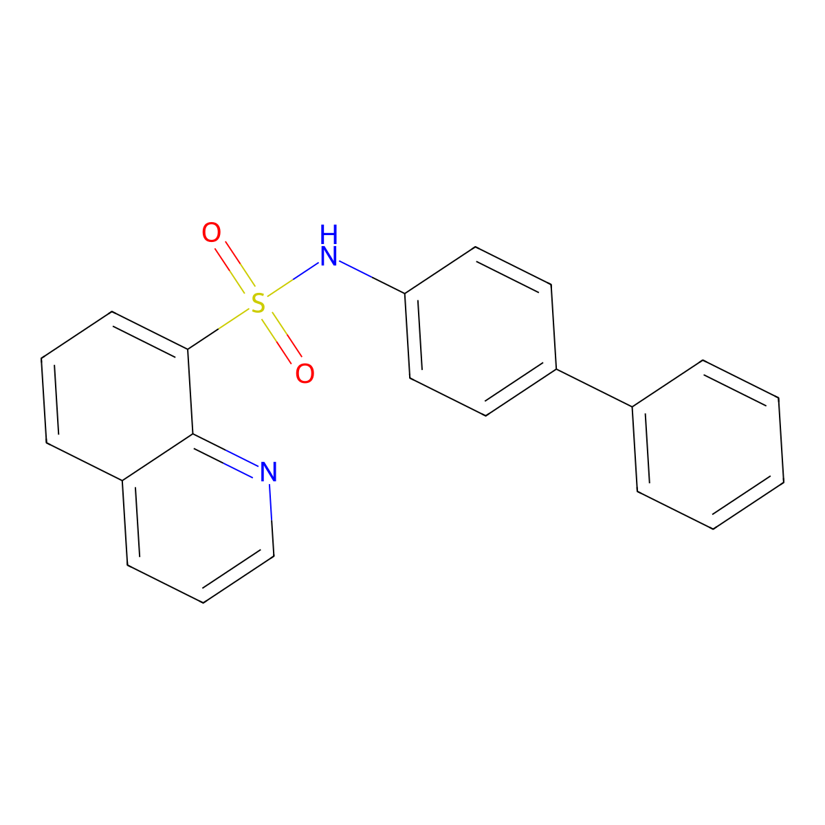 N-(4-phenylphenyl)quinoline-8-sulfonamide molecular structure, CAS 694466-94-9