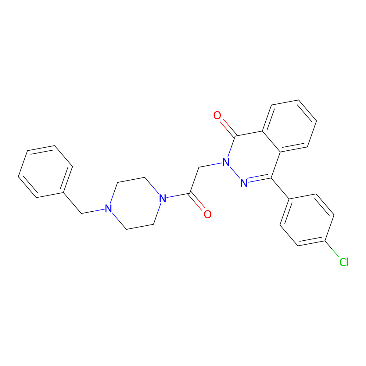 2-[2-(4-Benzylpiperazin-1-yl)-2-oxoethyl]-4-(4-chlorophenyl)phthalazin-1-one molecular structure, CAS 694466-98-3