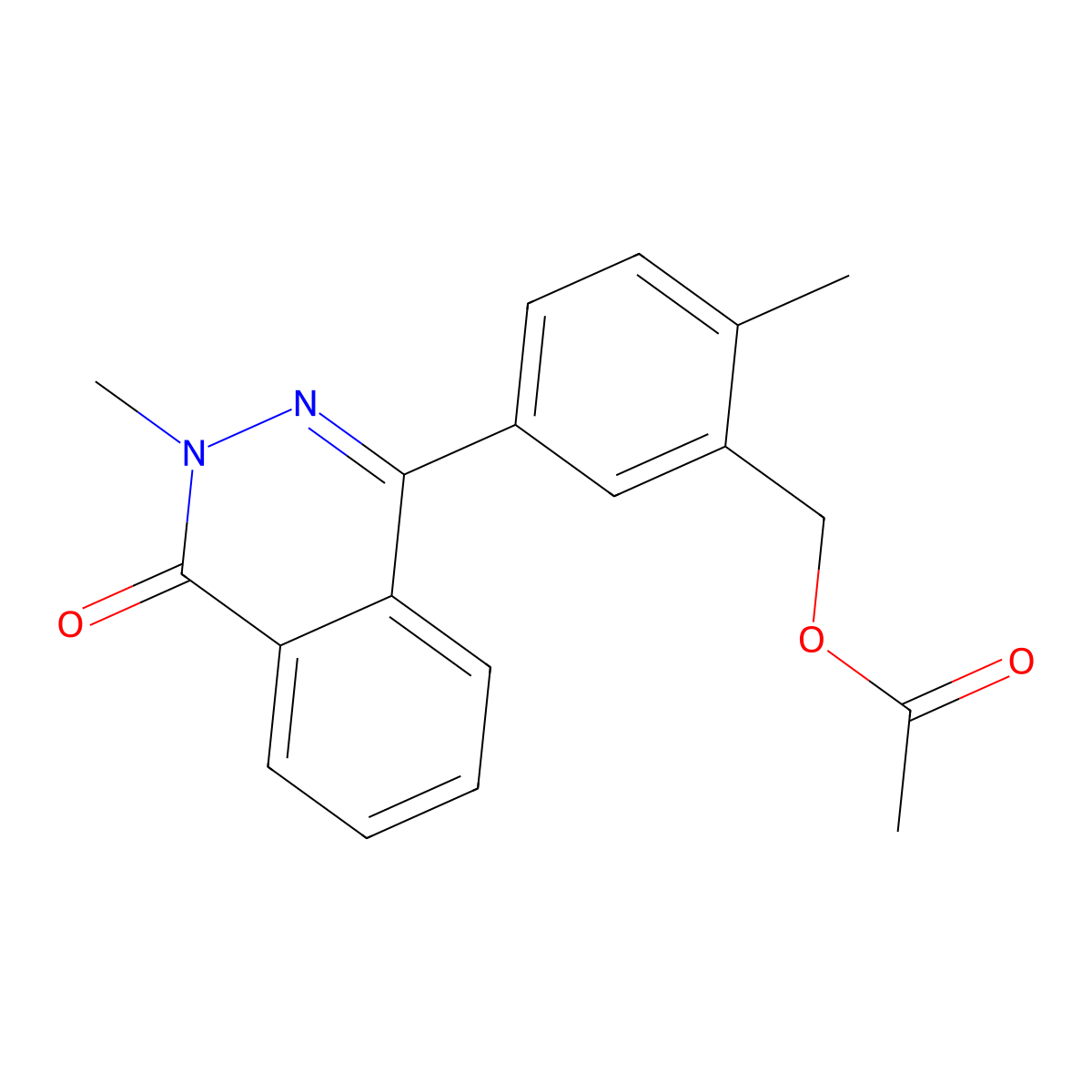 [2-Methyl-5-(3-methyl-4-oxophthalazin-1-yl)phenyl]methyl acetate molecular structure, CAS 694467-05-5