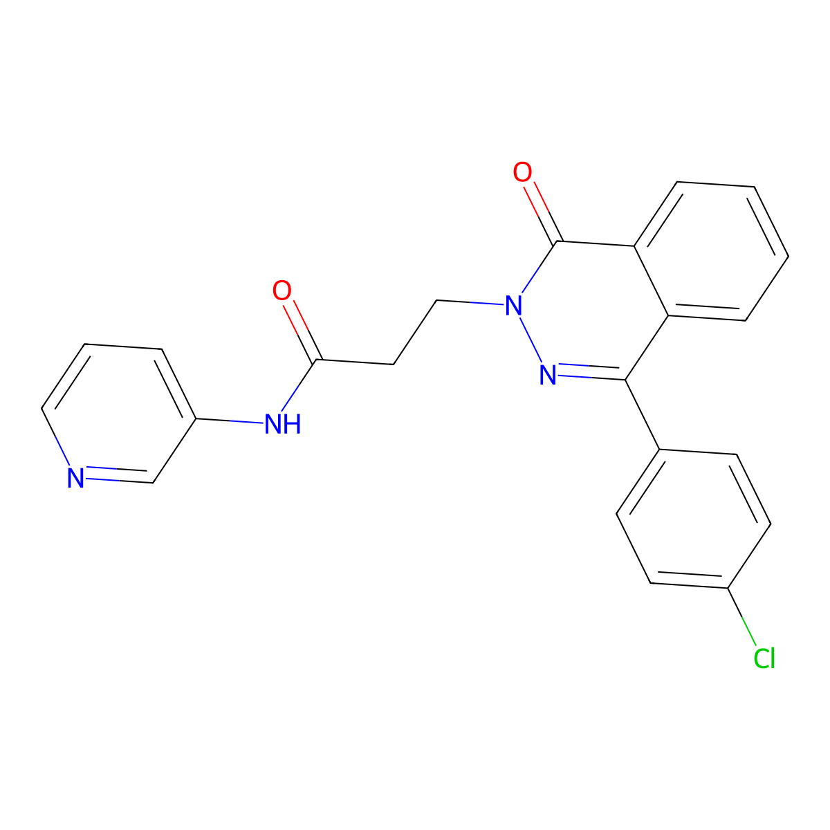 3-[4-(4-chlorophenyl)-1-oxophthalazin-2-yl]-N-pyridin-3-ylpropanamide molecular structure, CAS 694467-83-9
