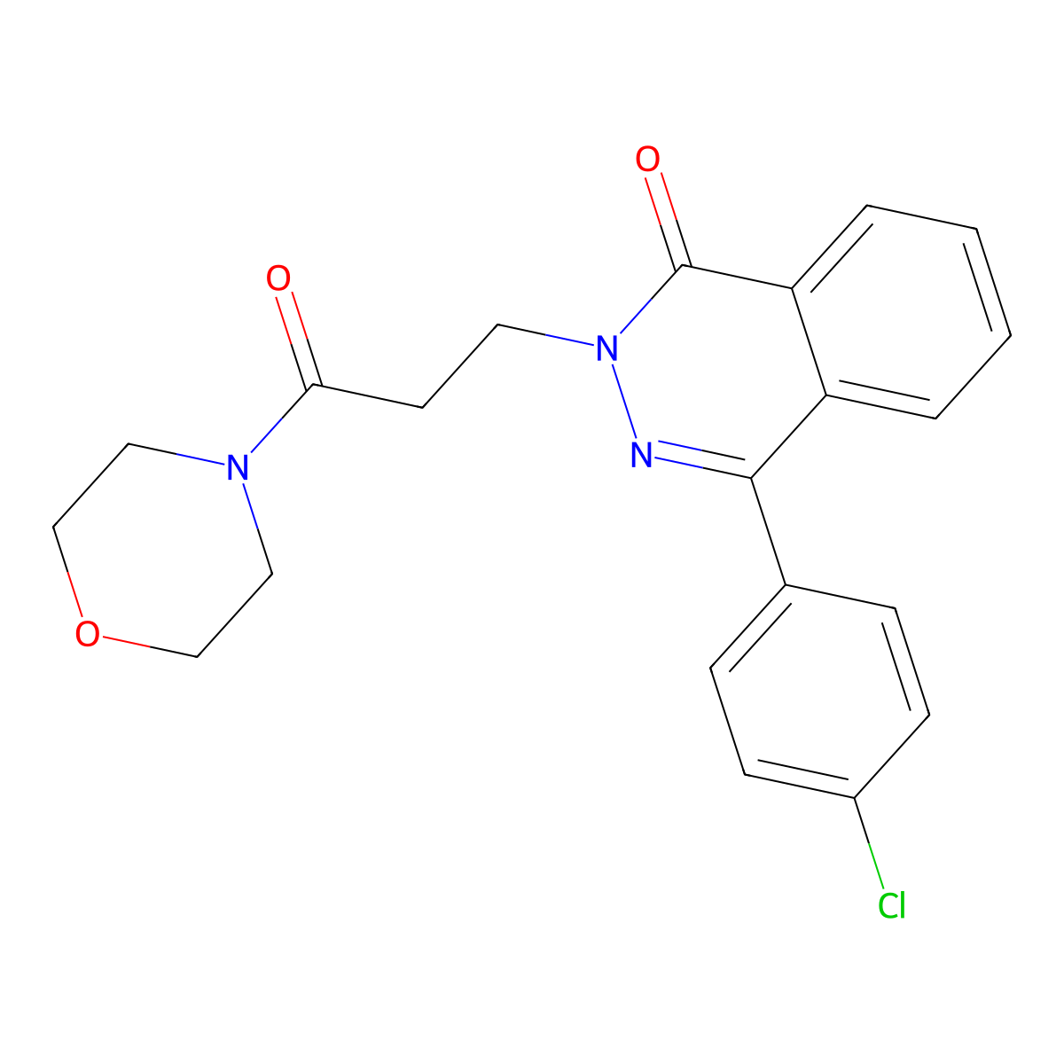 4-(4-Chlorophenyl)-2-(3-morpholin-4-yl-3-oxopropyl)phthalazin-1-one molecular structure, CAS 694468-20-7