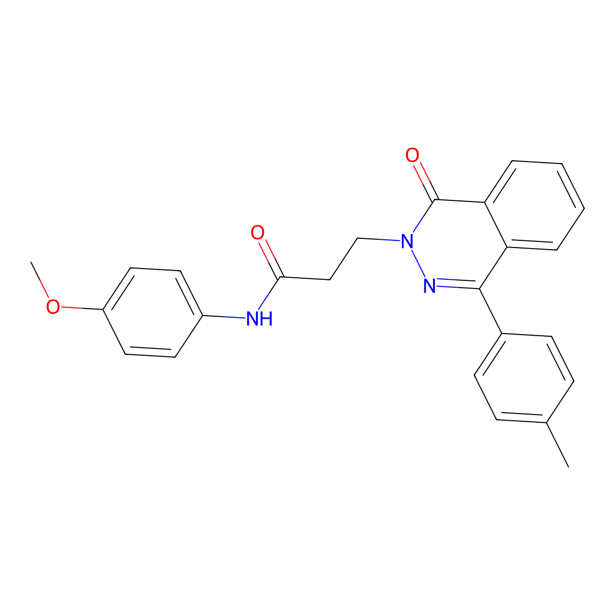 N-(4-methoxyphenyl)-3-[4-(4-methylphenyl)-1-oxophthalazin-2-yl]propanamide molecular structure, CAS 694468-49-0