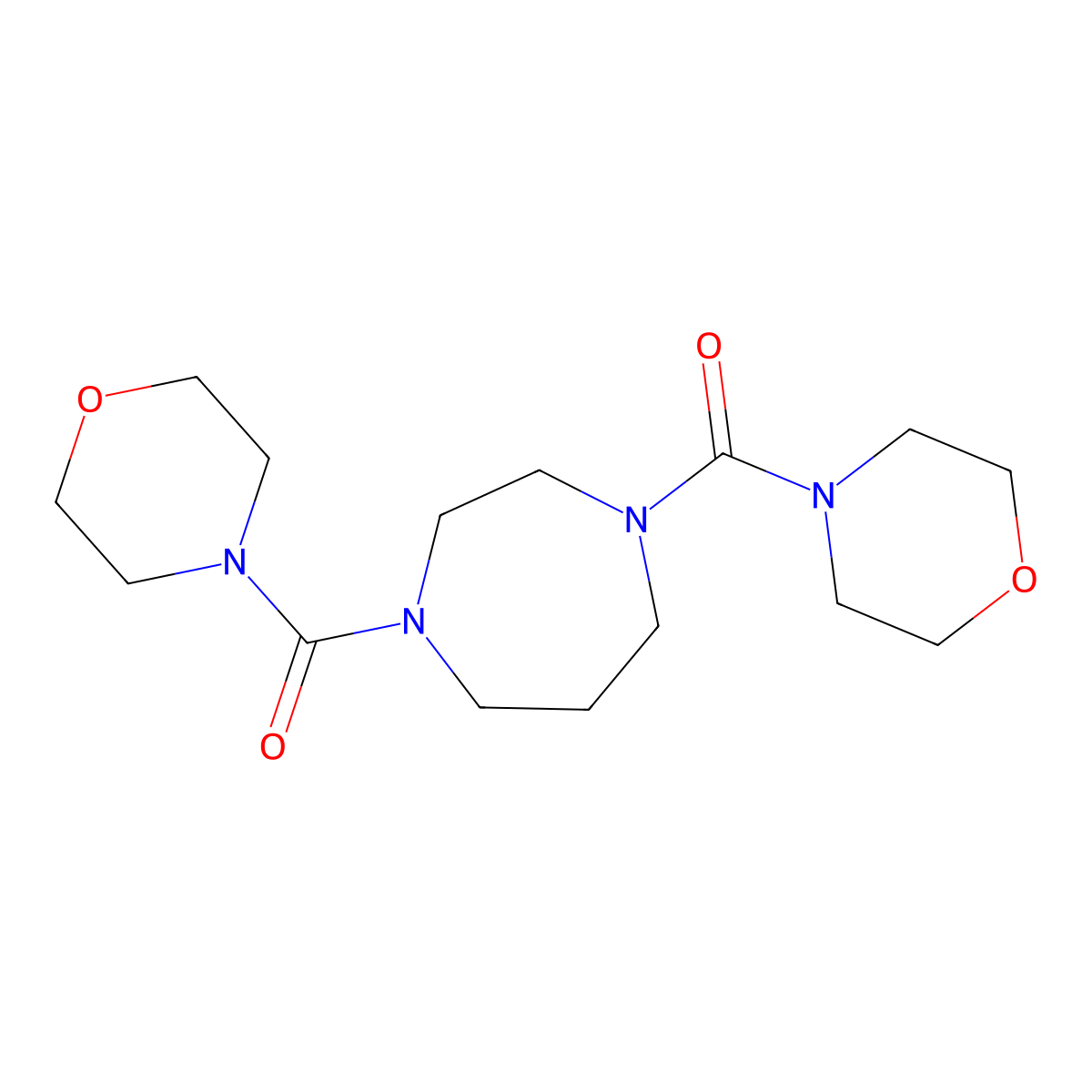1,4-Bis(4-morpholinylcarbonyl)-1,4-diazepane molecular structure, CAS 694468-91-2