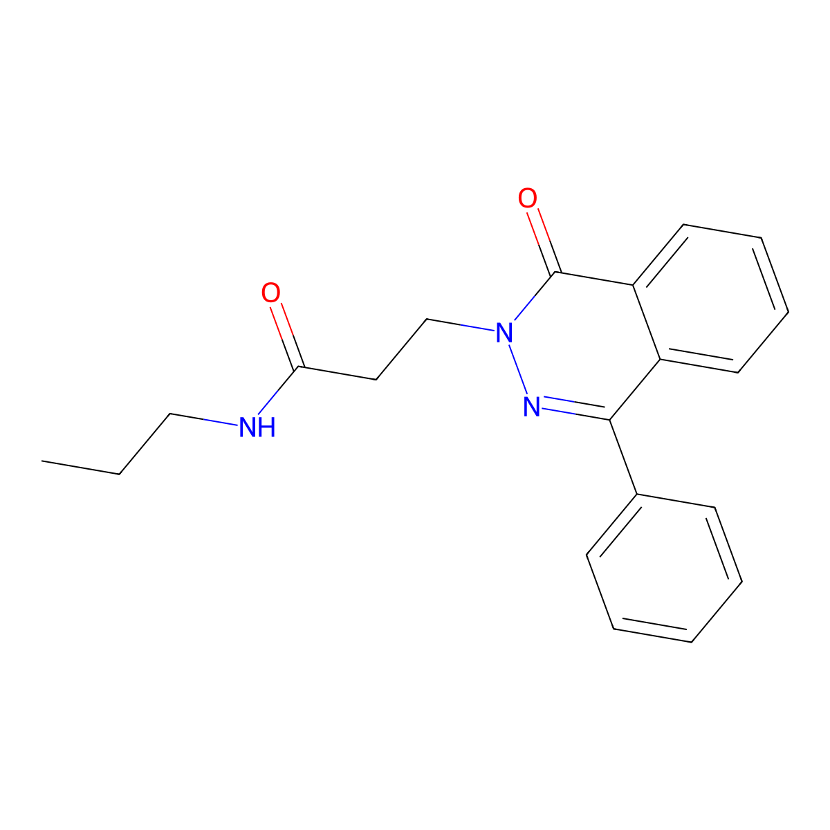 3-(1-oxo-4-phenylphthalazin-2(1H)-yl)-N-propylpropanamide molecular structure, CAS 694469-39-1