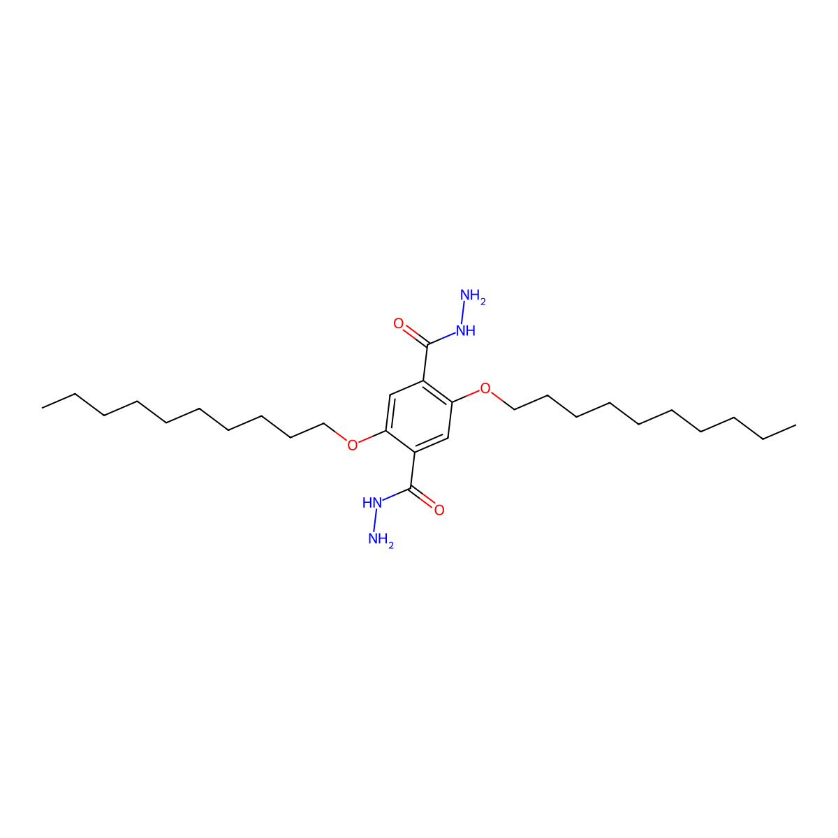 2,5-Bis(decyloxy)terephthalohydrazide molecular structure, CAS 694472-71-4
