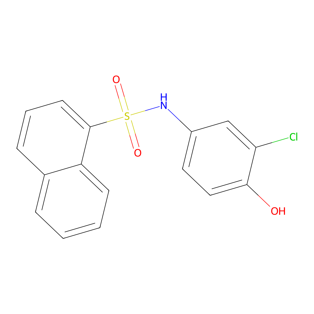 N-(3-chloro-4-hydroxyphenyl)naphthalene-1-sulfonamide molecular structure, CAS 694472-86-1