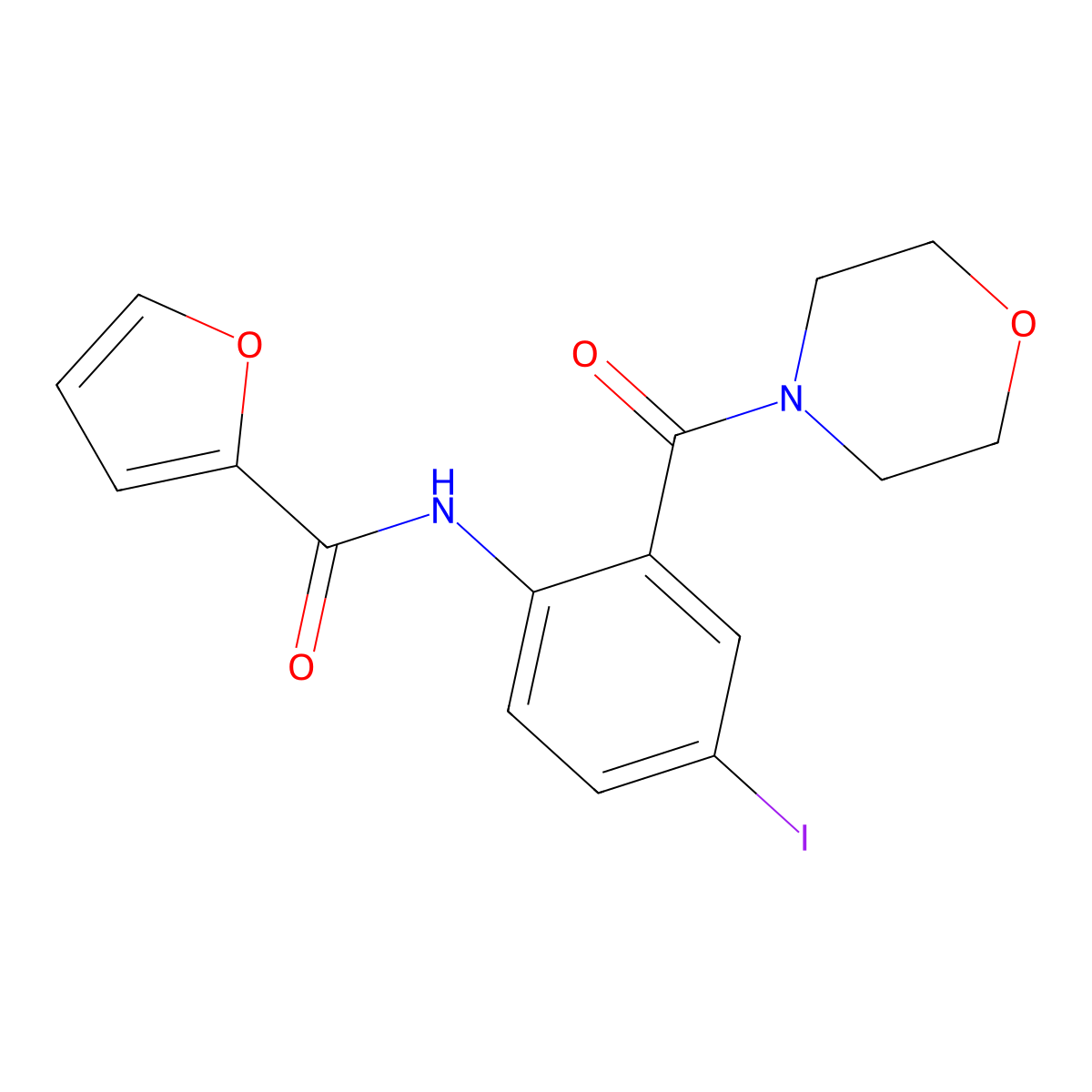 N-[4-iodo-2-(morpholine-4-carbonyl)phenyl]furan-2-carboxamide molecular structure, CAS 694472-87-2