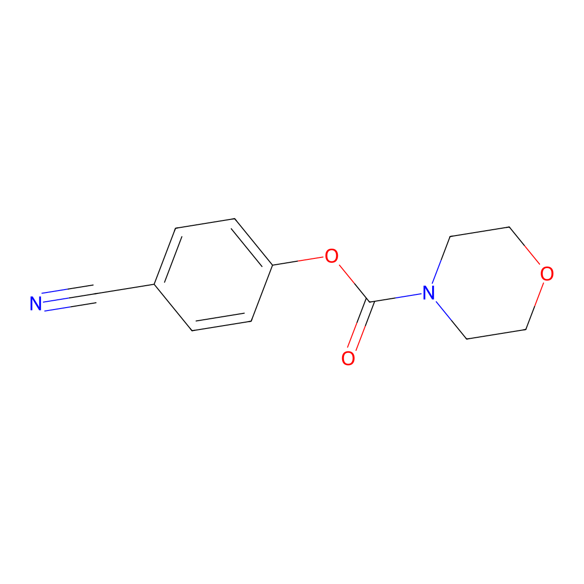 4-Cyanophenyl morpholine-4-carboxylate molecular structure, CAS 694472-91-8
