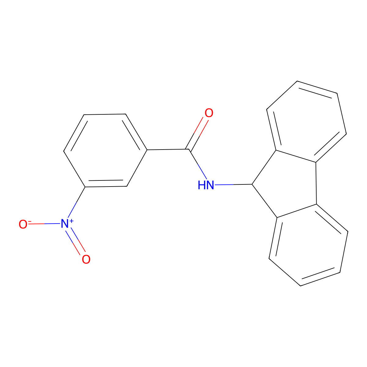 N-(9H-fluoren-9-yl)-3-nitrobenzamide molecular structure, CAS 694473-02-4