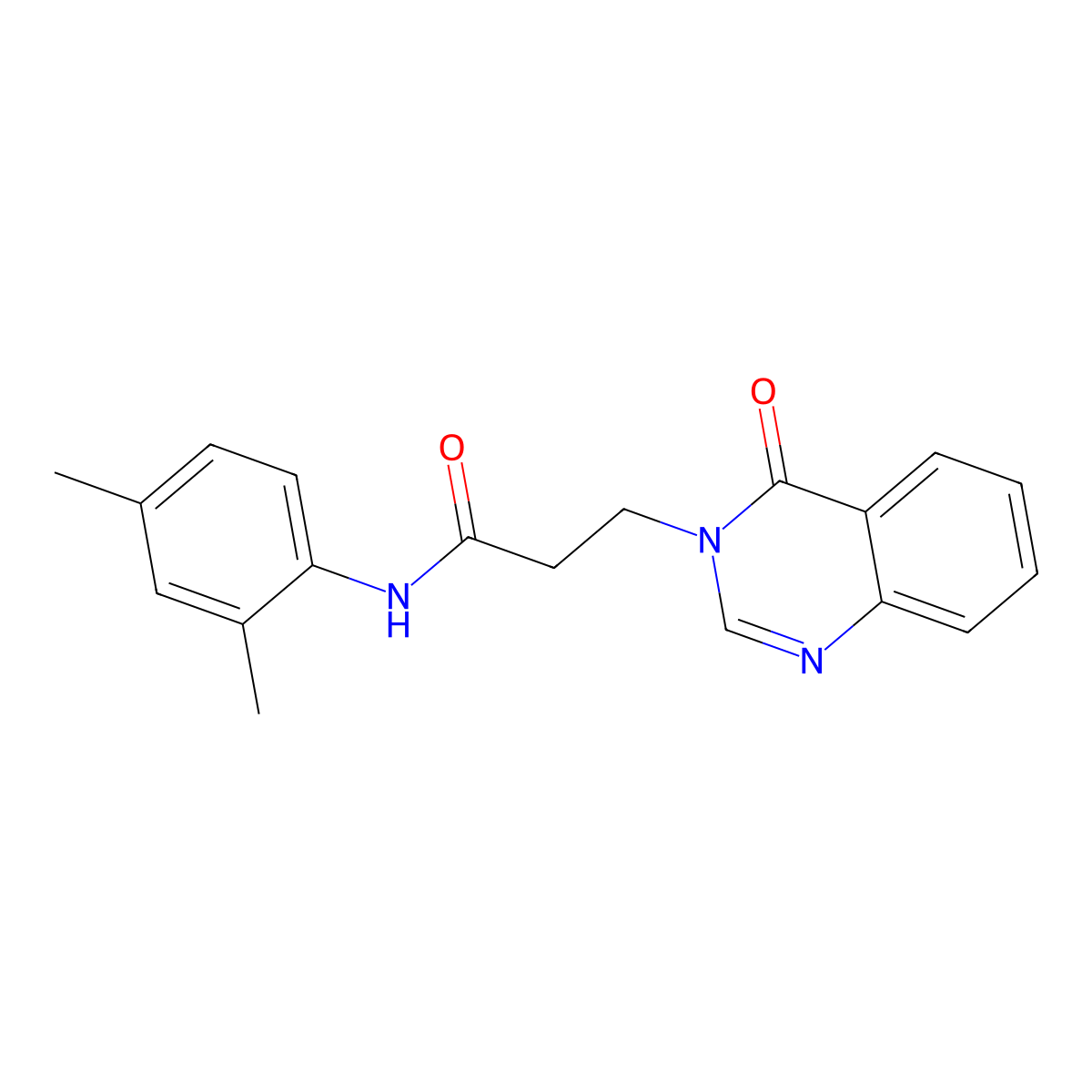 N-(2,4-dimethylphenyl)-3-(4-oxoquinazolin-3-yl)propanamide molecular structure, CAS 694473-12-6