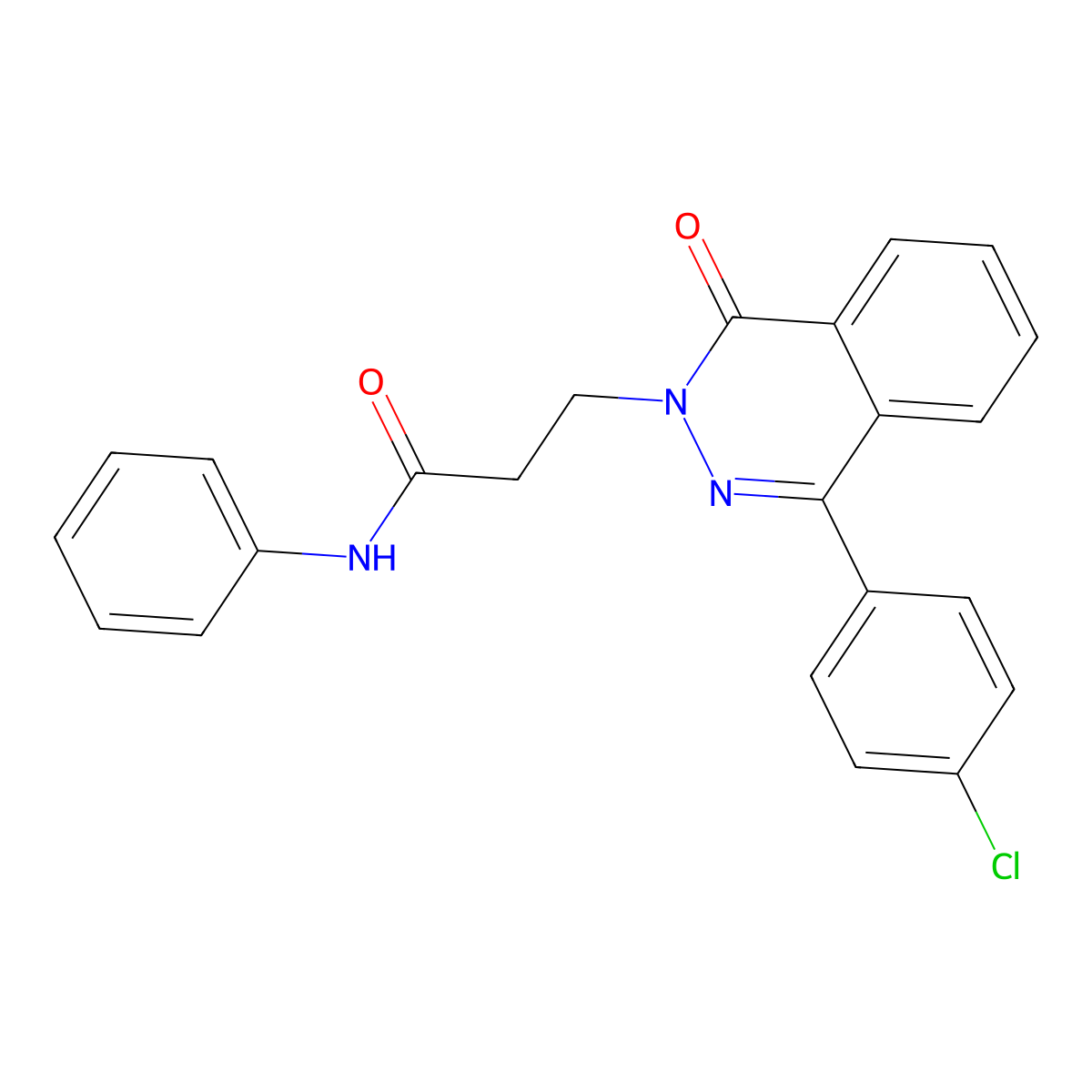 3-[4-(4-chlorophenyl)-1-oxophthalazin-2-yl]-N-phenylpropanamide molecular structure, CAS 694473-75-1