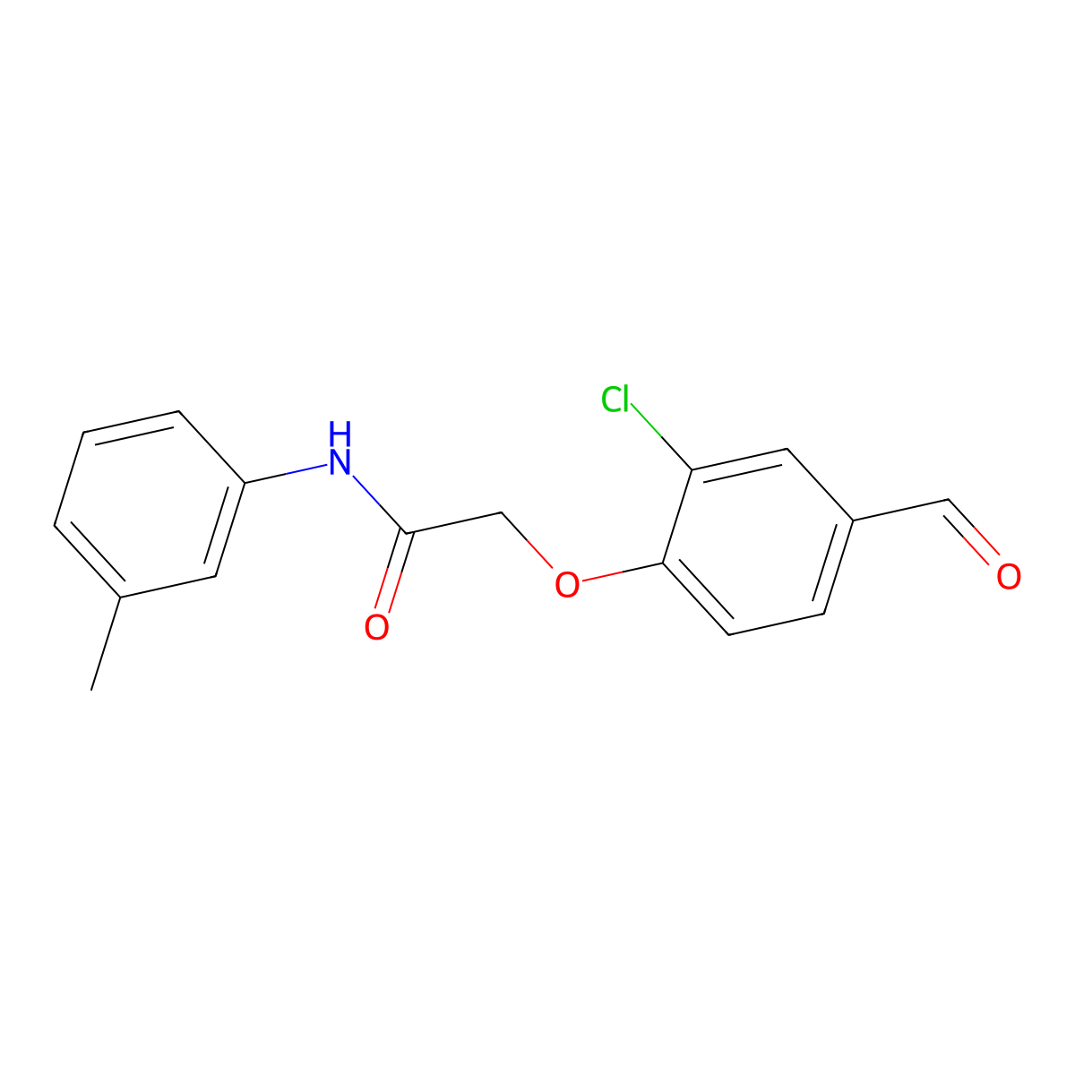 2-(2-chloro-4-formylphenoxy)-N-(3-methylphenyl)acetamide molecular structure, CAS 694474-19-6