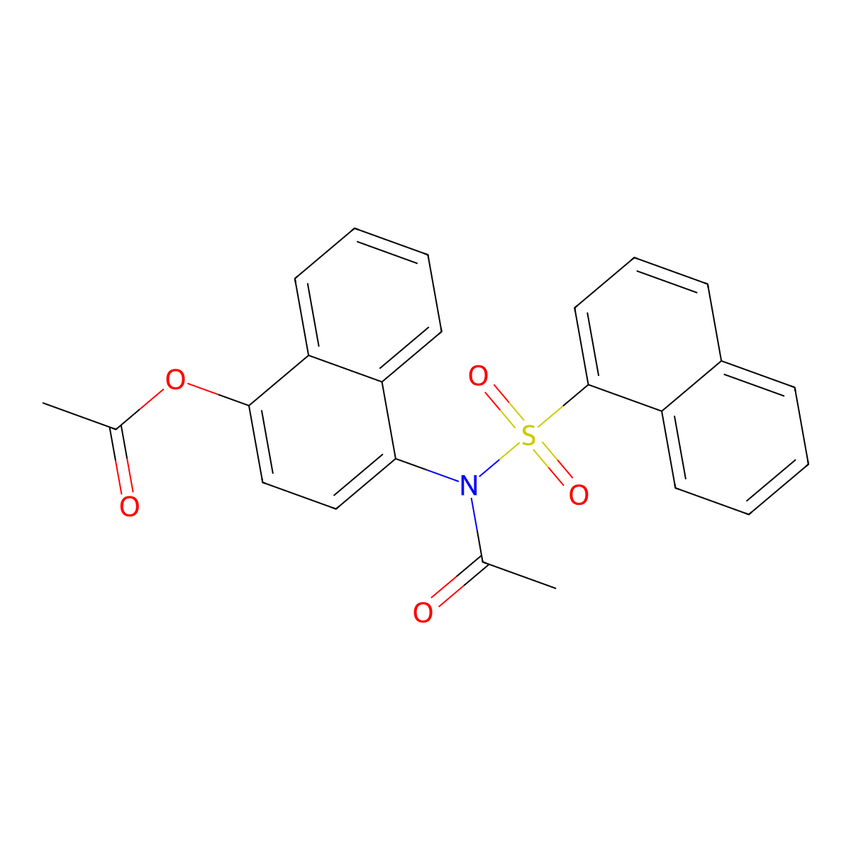4-[Acetyl(1-naphthylsulfonyl)amino]-1-naphthyl acetate molecular structure, CAS 694474-69-6
