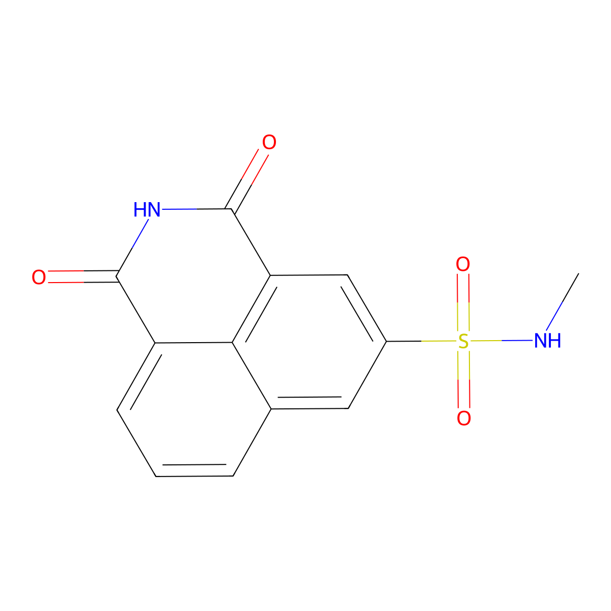 N-methyl-1,3-dioxo-2,3-dihydro-1H-benzo[de]isoquinoline-5-sulfonamide molecular structure, CAS 694475-02-0