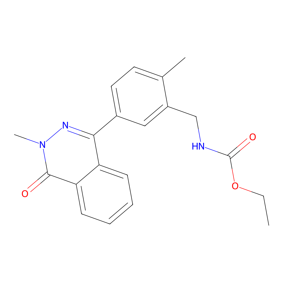 Ethyl 2-methyl-5-(3-methyl-4-oxo-3,4-dihydrophthalazin-1-yl)benzylcarbamate molecular structure, CAS 694475-59-7