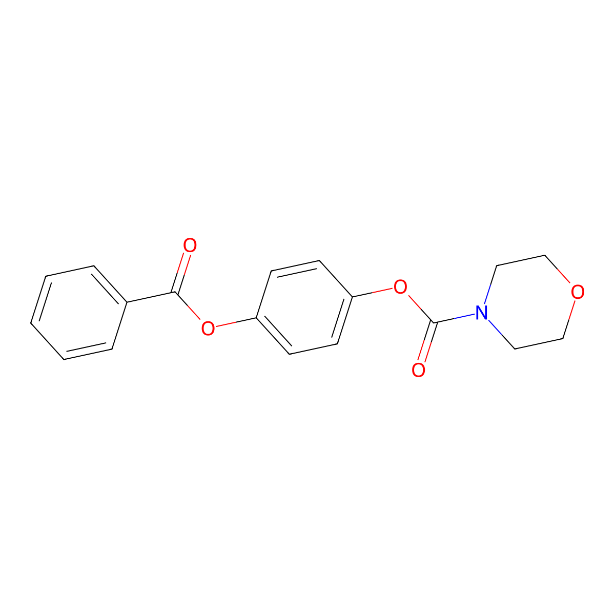 4-(Benzoyloxy)phenyl 4-morpholinecarboxylate molecular structure, CAS 694476-25-0