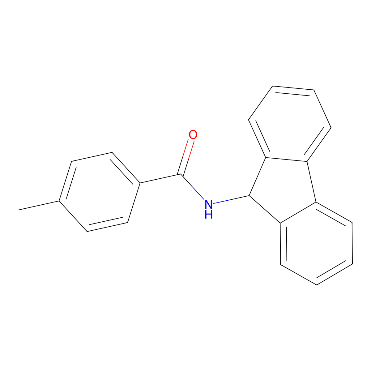 N-9H-fluoren-9-yl-4-methylbenzamide molecular structure, CAS 694477-09-3