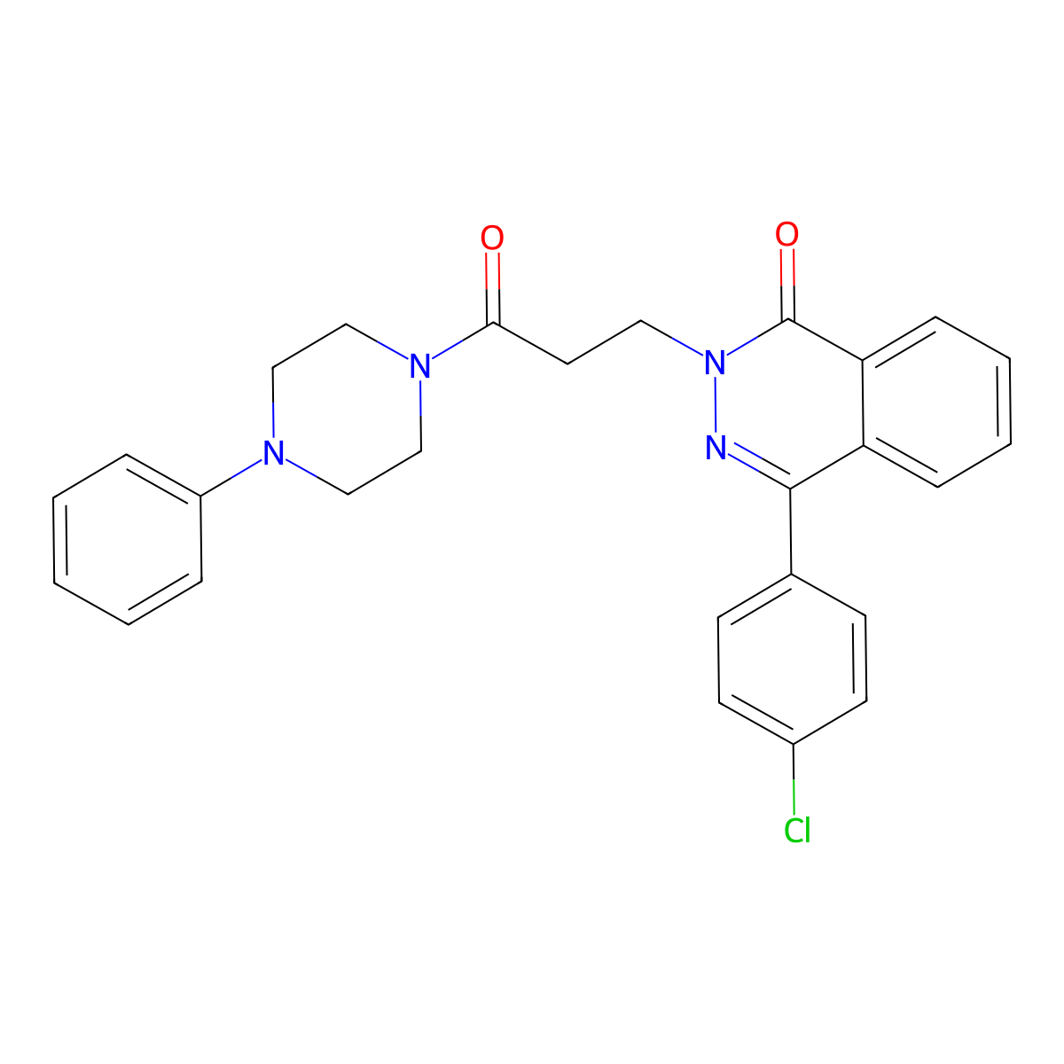 4-(4-Chlorophenyl)-2-[3-oxo-3-(4-phenylpiperazin-1-yl)propyl]phthalazin-1-one molecular structure, CAS 694477-96-8