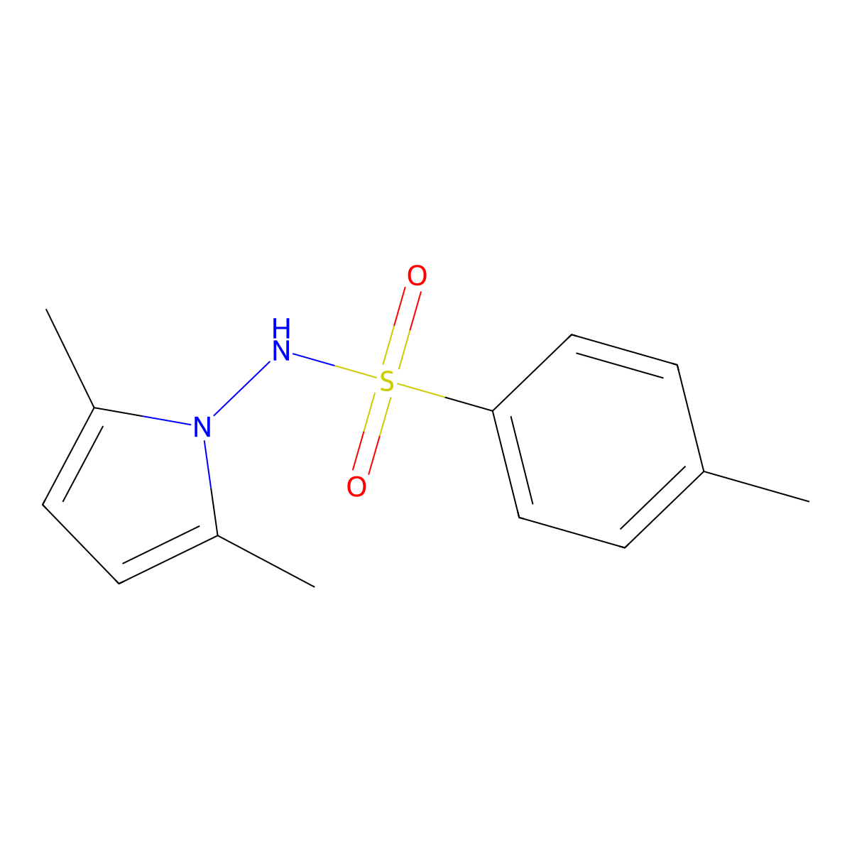 N-(2,5-dimethyl-1H-pyrrol-1-yl)-4-methylbenzenesulfonamide molecular structure, CAS 694478-34-7