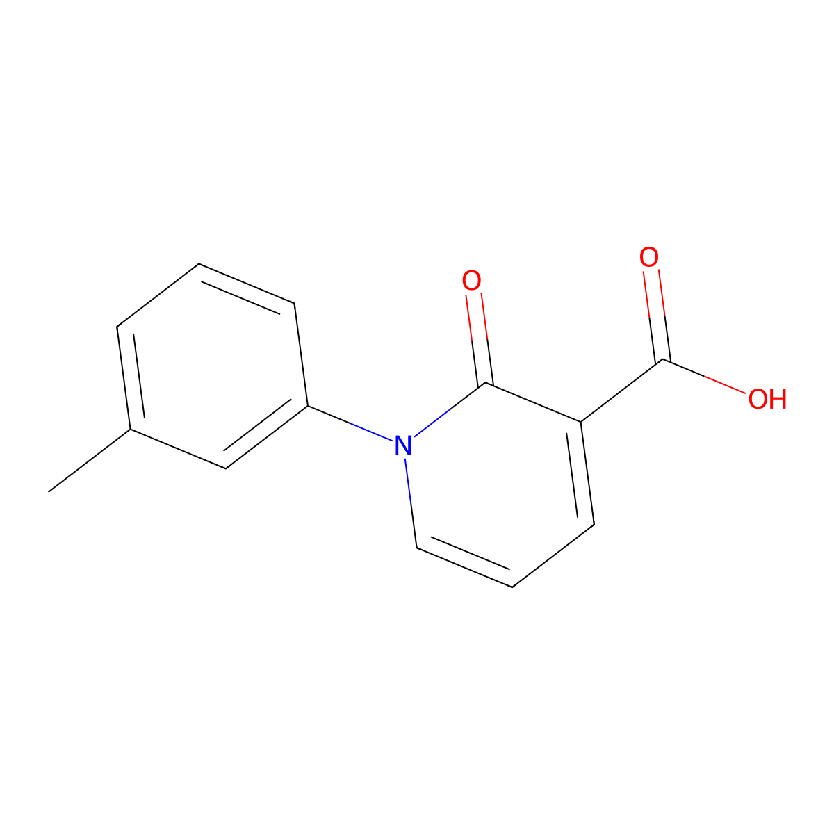 2-Oxo-1-M-tolyl-1,2-dihydro-pyridine-3-carboxylic acid molecular structure, CAS 694479-09-9