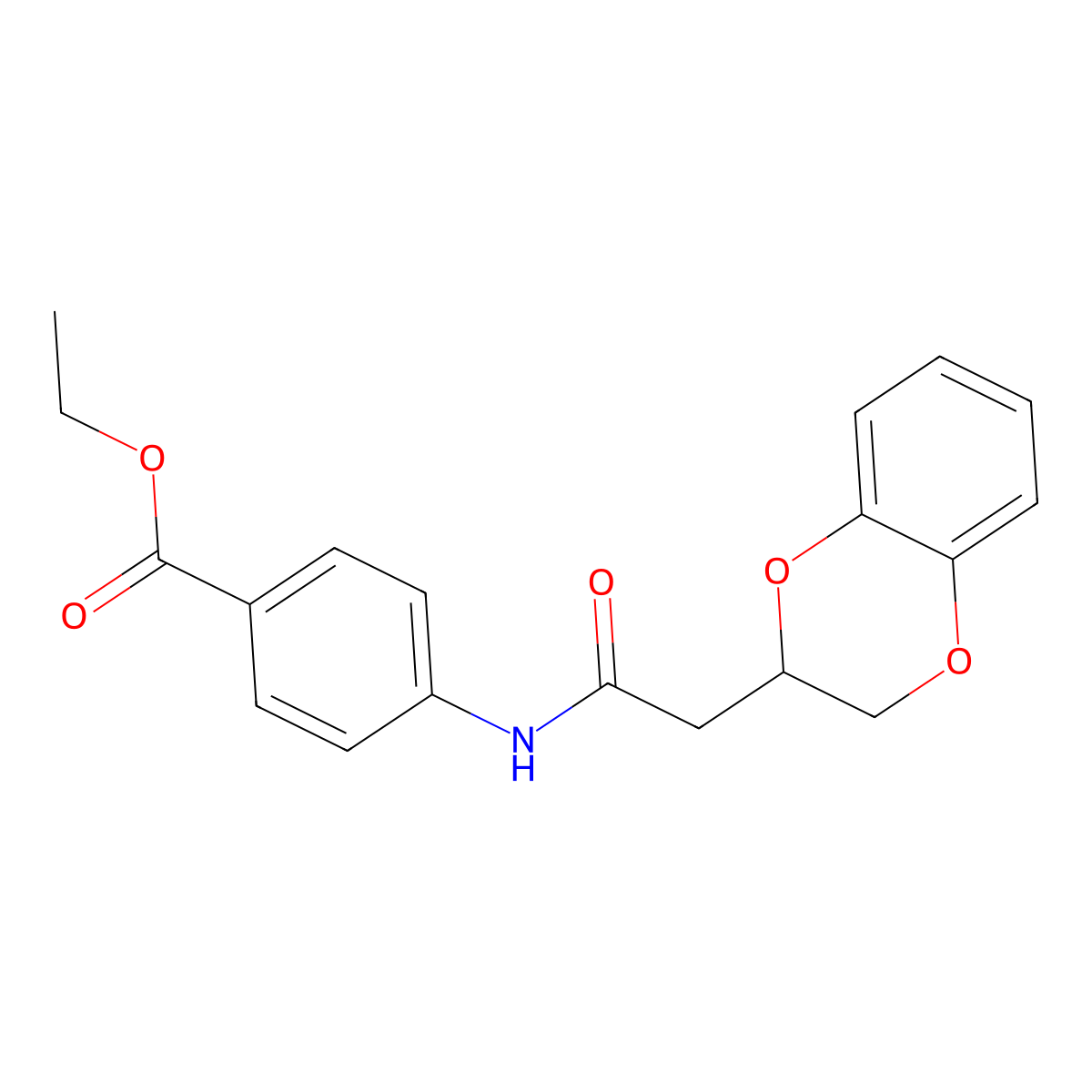 4-[[2-(2,3-Dihydro-1,4-benzodioxin-3-yl)-1-oxoethyl]amino]benzoic acid ethyl ester molecular structure, CAS 694479-35-1