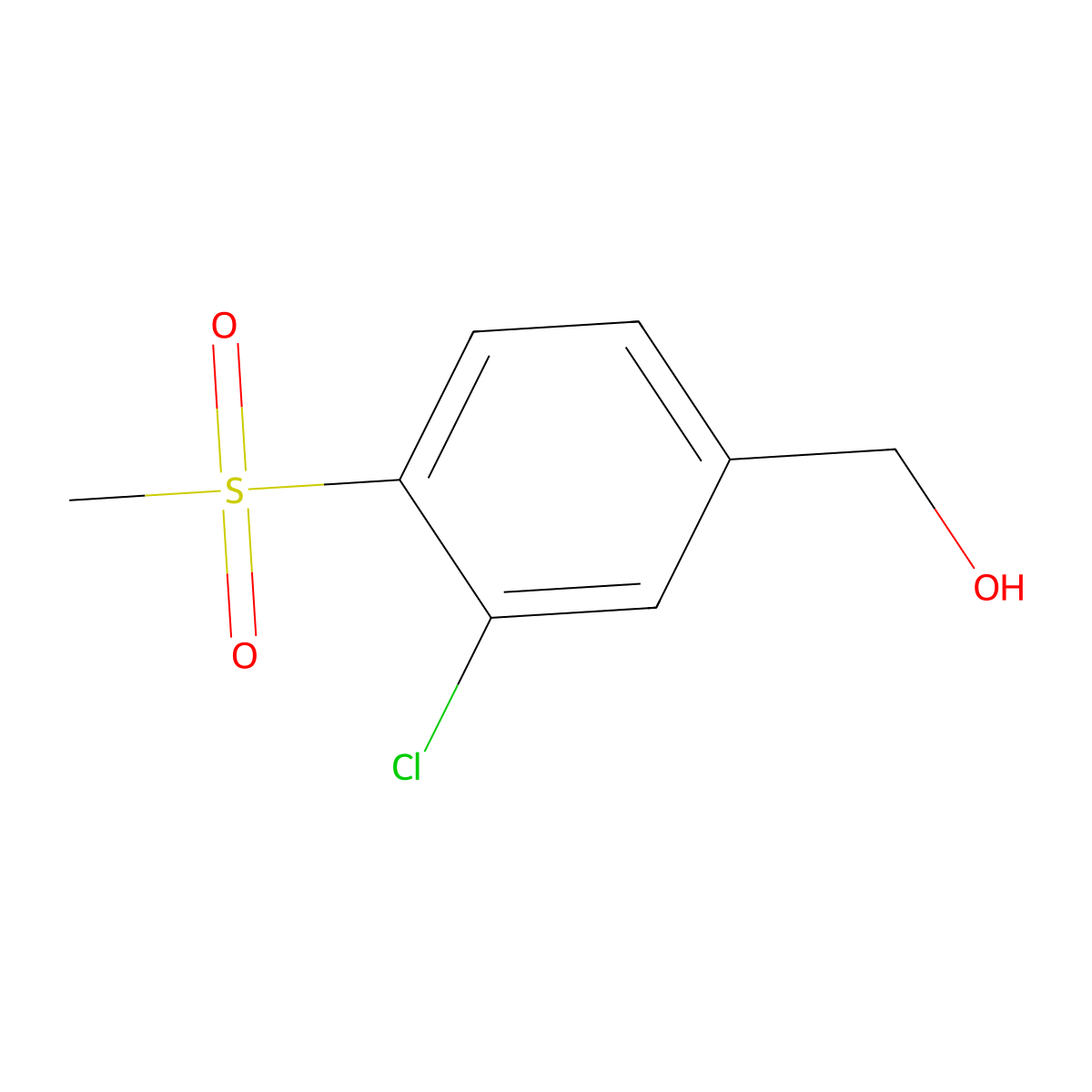 3-Chloro-4-(methylsulfonyl)benzenemethanol molecular structure, CAS 694481-01-1
