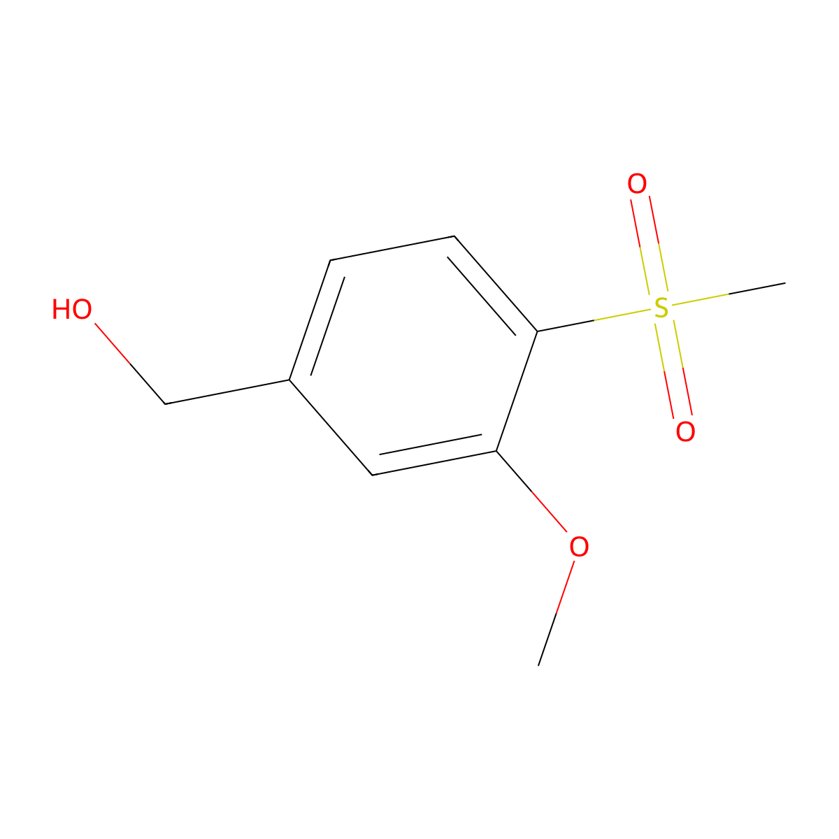 (4-Methanesulfonyl-3-methoxyphenyl)methanol molecular structure, CAS 694481-07-7