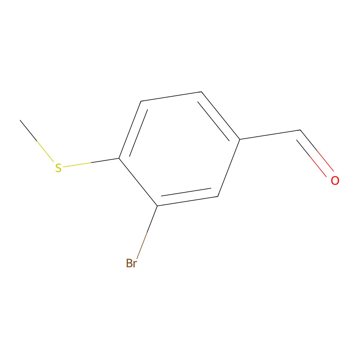 3-Bromo-4-(methylsulfanyl)benzaldehyde molecular structure, CAS 694481-10-2