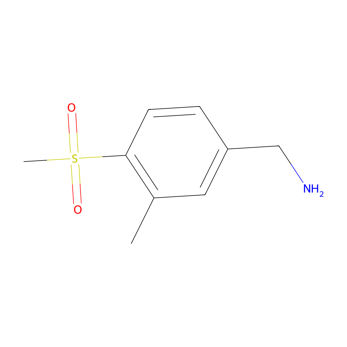(4-Methanesulfonyl-3-methylphenyl)methanamine molecular structure, CAS 694481-22-6