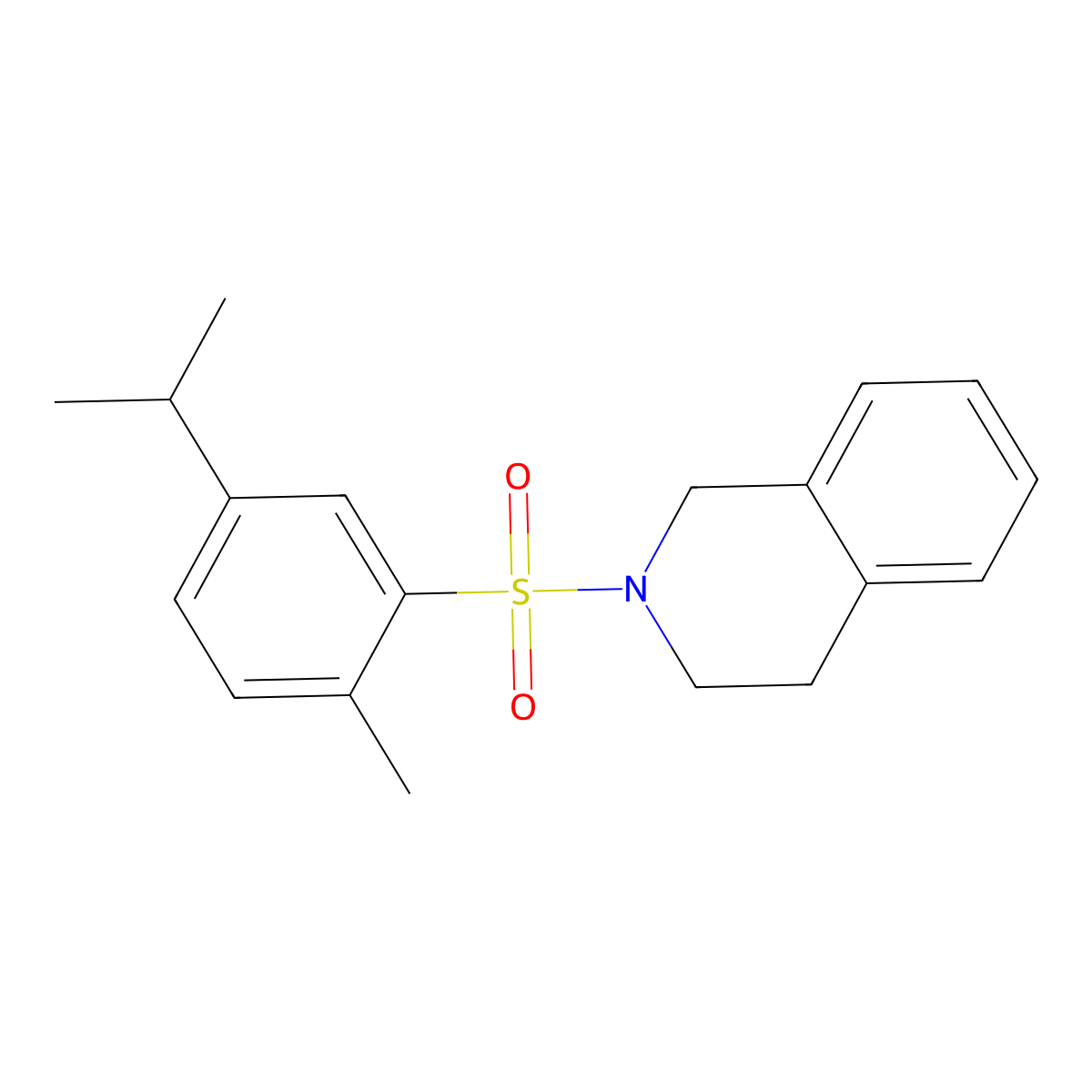 2-[2-Methyl-5-(propan-2-yl)benzenesulfonyl]-1,2,3,4-tetrahydroisoquinoline molecular structure, CAS 694484-10-1
