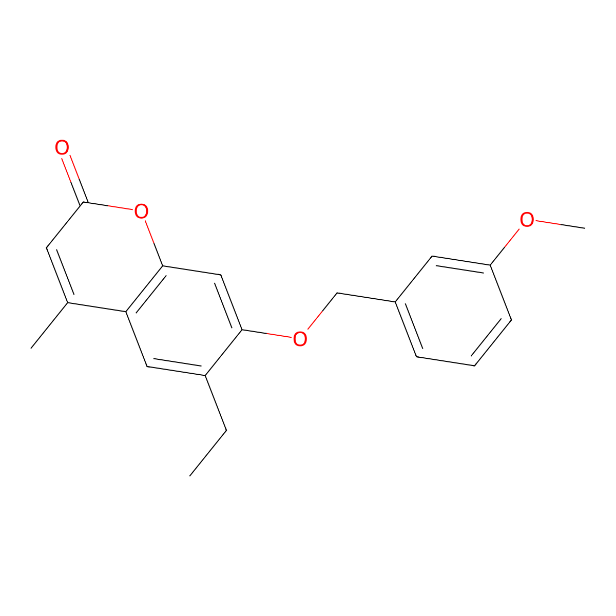 6-ethyl-7-[(3-methoxybenzyl)oxy]-4-methyl-2H-chromen-2-one molecular structure, CAS 694484-61-2
