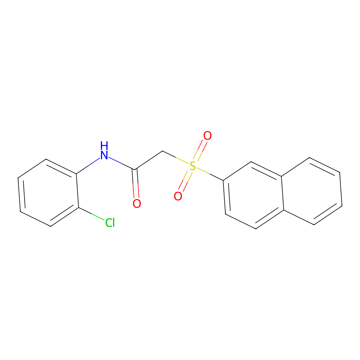 N-(2-chlorophenyl)-2-(2-naphthylsulfonyl)acetamide molecular structure, CAS 694484-93-0