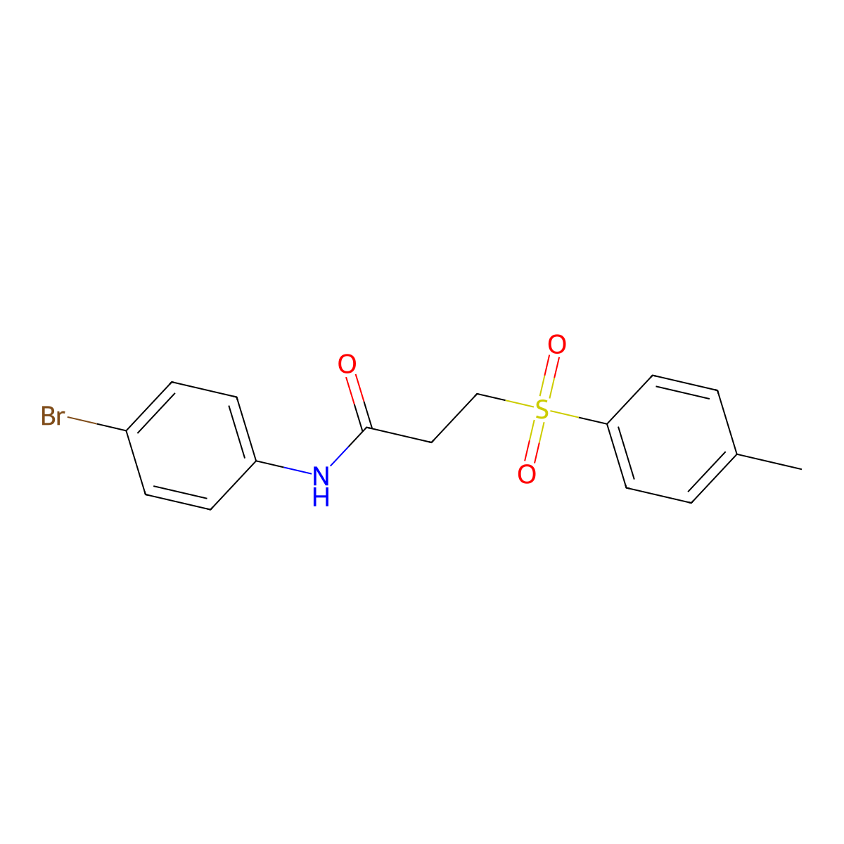 N-(4-bromophenyl)-3-[(4-methylphenyl)sulfonyl]propanamide molecular structure, CAS 694485-75-1