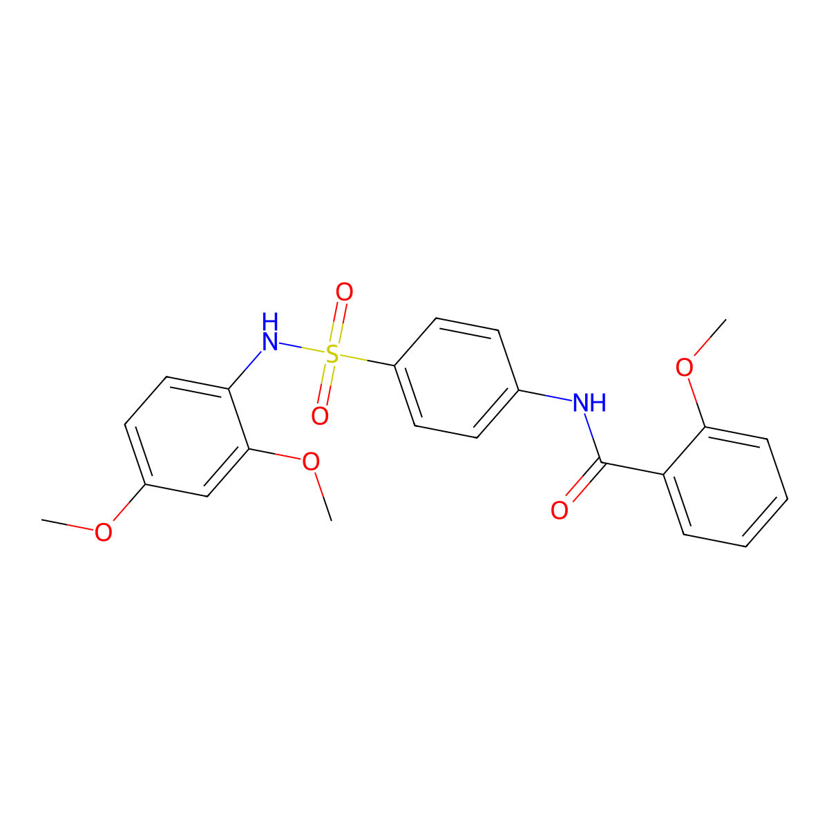 N-[4-[(2,4-dimethoxyphenyl)sulfamoyl]phenyl]-2-methoxybenzamide molecular structure, CAS 694486-18-5