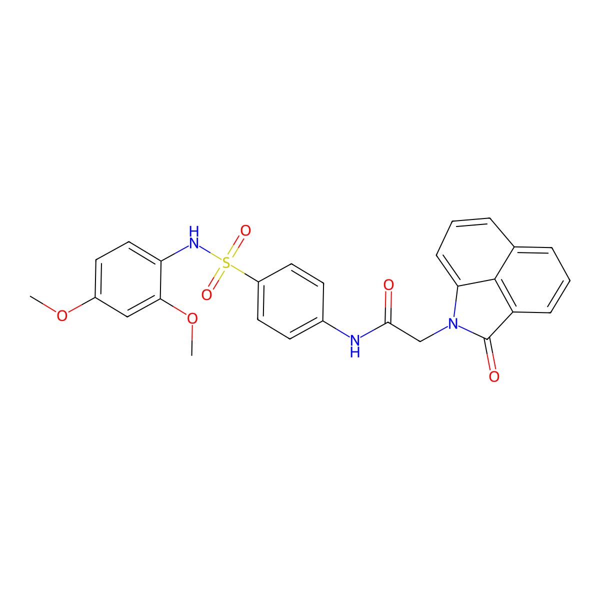 N-{4-[(2,4-dimethoxyphenyl)sulfamoyl]phenyl}-2-(2-oxobenzo[cd]indol-1(2H)-yl)acetamide molecular structure, CAS 694486-24-3