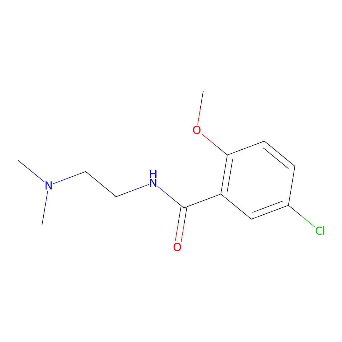 5-chloro-N-[2-(dimethylamino)ethyl]-2-methoxybenzamide molecular structure, CAS 694486-55-0