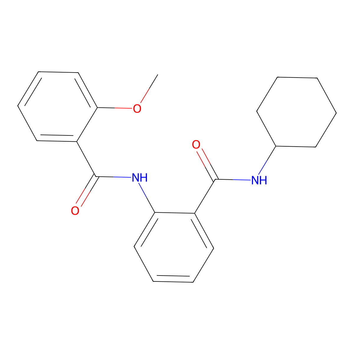 N-cyclohexyl-2-[(2-methoxybenzoyl)amino]benzamide molecular structure, CAS 694486-58-3