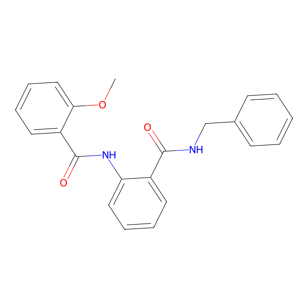 N-benzyl-2-[(2-methoxybenzoyl)amino]benzamide molecular structure, CAS 694486-72-1