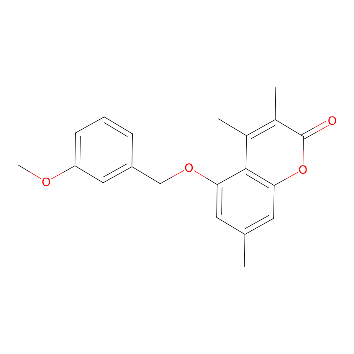 5-[(3-methoxybenzyl)oxy]-3,4,7-trimethyl-2H-chromen-2-one molecular structure, CAS 694486-78-7