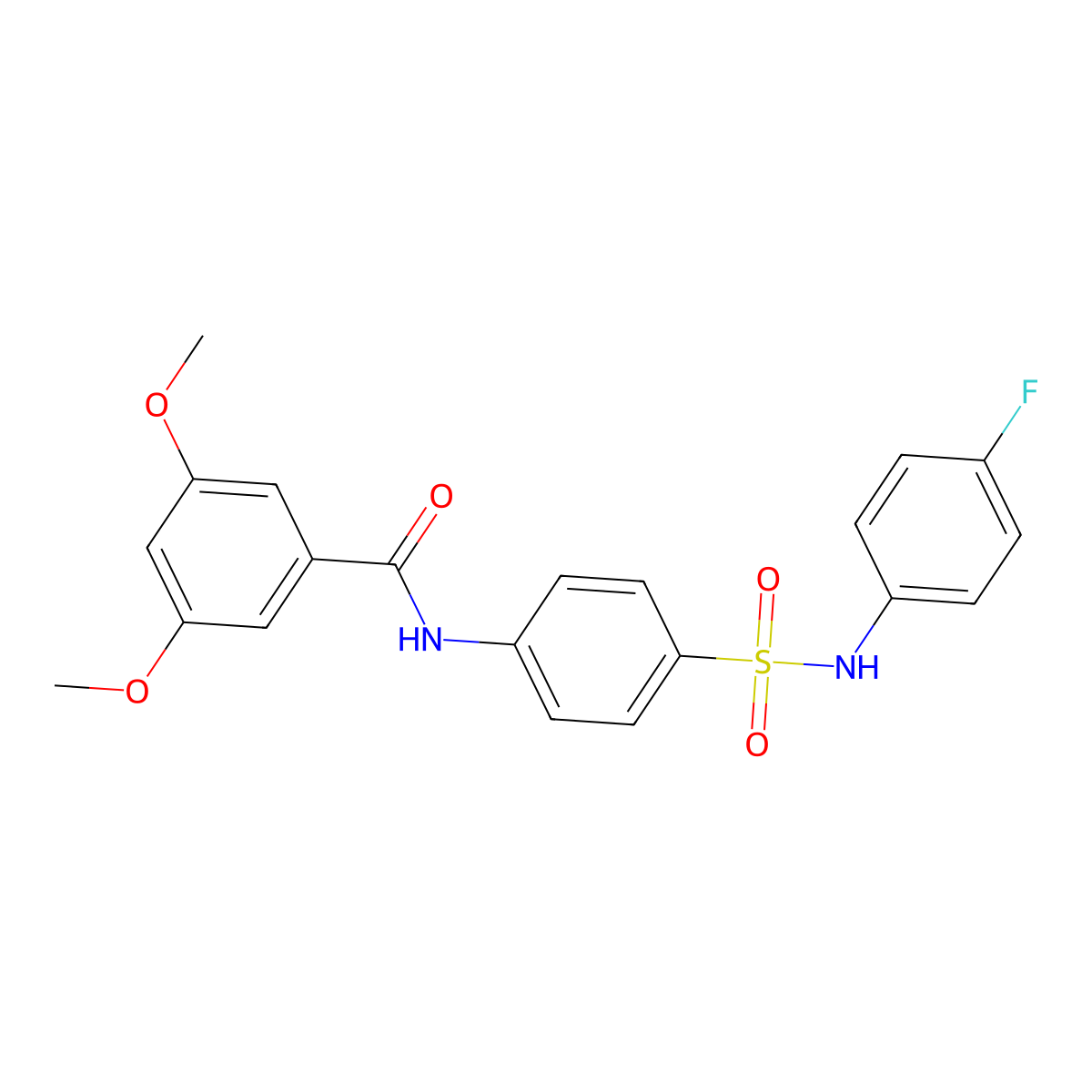 N-[4-[(4-fluorophenyl)sulfamoyl]phenyl]-3,5-dimethoxybenzamide molecular structure, CAS 694487-13-3